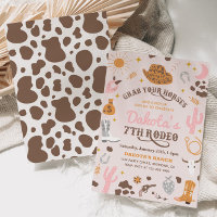 Cowgirl Birthday Invitation | 7th Rodeo Invitation