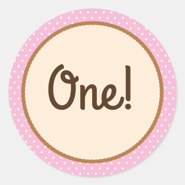 Cowgirl Birthday Party Classic Round Sticker (Front)