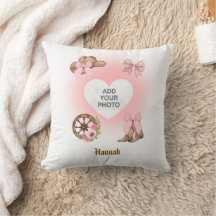 Cowgirl Birthday Throw Pillow Gift
