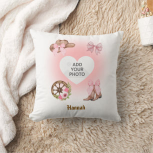 Cowgirl Birthday Throw Pillow Gift