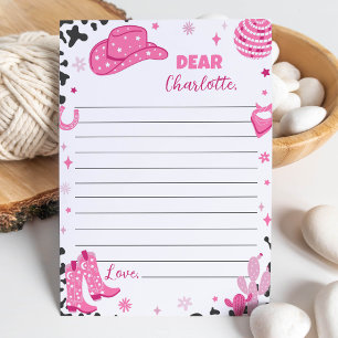 Cowgirl Birthday Time Capsule Note Message Card