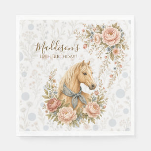 Cowgirl Blue Birthday Napkin