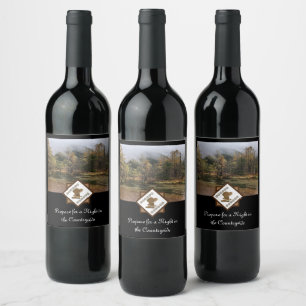 Cowgirl Boots and Hat Photo Wine Label