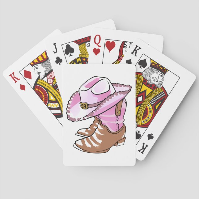 Cowgirl Boots and Hat Playing Cards (Back)