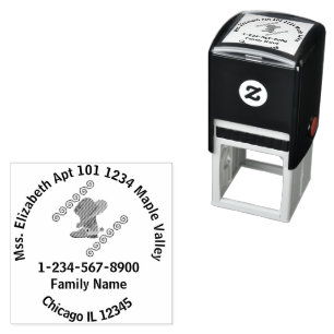 Cowgirl Boots and Hat Return Address Self-inking Stamp