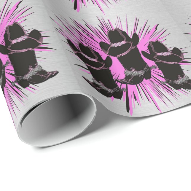Cowgirl Boots And Hats Wrapping Paper (Roll Corner)