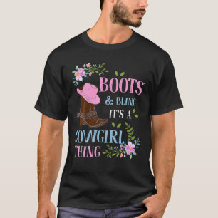 Cowgirl Boots Bling Its Thing Vintage Western Coun T-Shirt