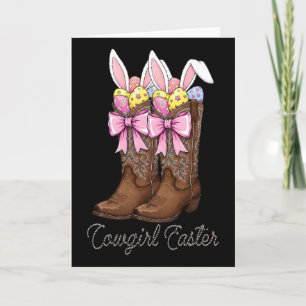 Cowgirl Boots Coquette Easter Cowboy Western Easte Card