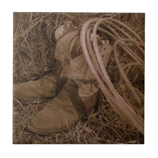 Cowgirl Boots & Lariat Tile