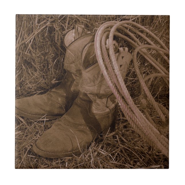 Cowgirl Boots & Lariat Tile (Front)