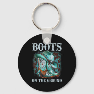 Cowgirl Boots On The Ground Matching Western Rodeo Key Ring