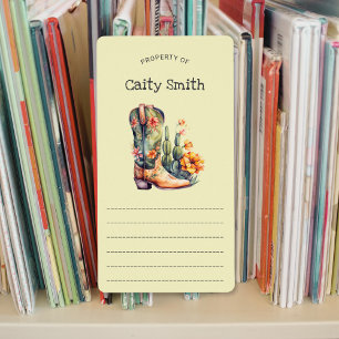 Cowgirl Boots orange floral cactus property of