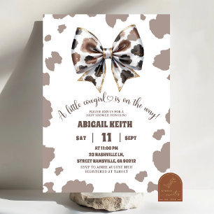 Cowgirl Bow Girl First Rodeo Baby Shower Invitation
