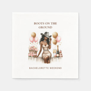 Cowgirl Bridal Shower Invitation Napkin