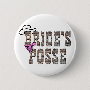Cowgirl Bride's Posse Button