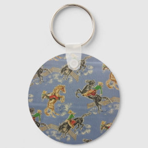 Cowgirl Bronc Rider Key Ring