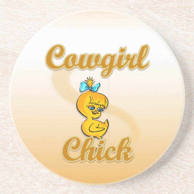 Cowgirl Chick Coaster (Front)