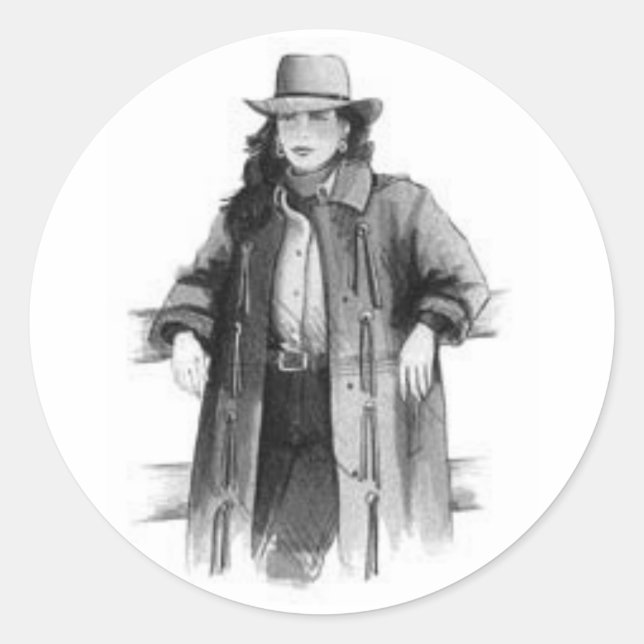 Cowgirl Classic Round Sticker (Front)