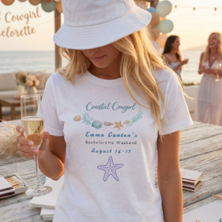 Cowgirl Coastal bachelorette weekly party T-Shirt