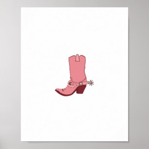 Cowgirl, cowboy boot themed poster