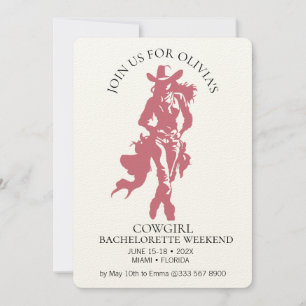 Cowgirl Crew Bachelorette Bash Invitation