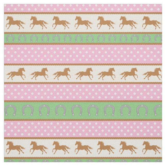 Cowgirl Cute Baby Nursery Country Kids Horse Fabric (Swatch)