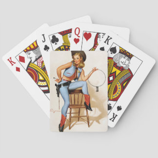 Cowgirl Deputy Pin Up  Playing Cards