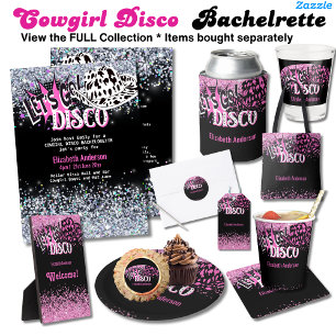 Cowgirl Disco Bachelorette Lets Go Last Ride Rodeo Invitation