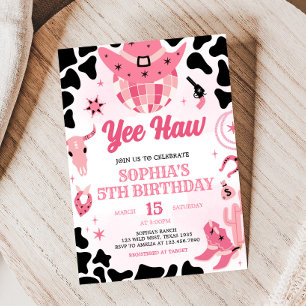 Cowgirl Disco Birthday Party  Invitation
