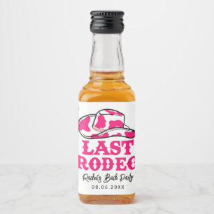 Cowgirl Disco Last Rodeo Bachelorette Liquor Bottle Label