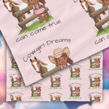 Cowgirl Dreams Can Come True Pink Fleece Blanket