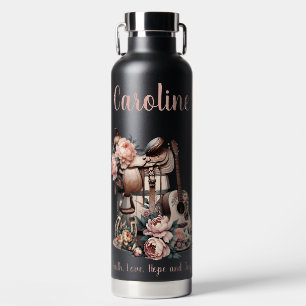 Cowgirl Dreams- Saddle, Horseshoe & Guitar Water Bottle