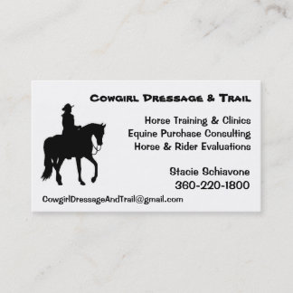 Cowgirl Dressage Business Card