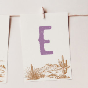 Cowgirl "E" High Chair Bunting Banner Card