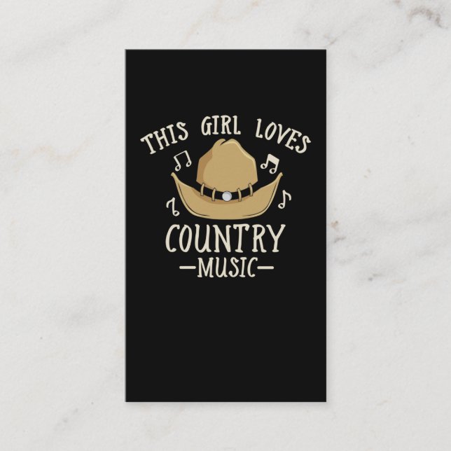 Cowgirl Female Country Music Lover Western Dancing Business Card (Front)