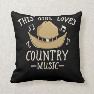 Cowgirl Female Country Music Lover Western Dancing Cushion
