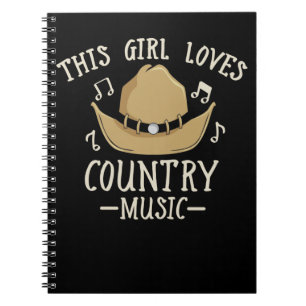 Cowgirl Female Country Music Lover Western Dancing Notebook
