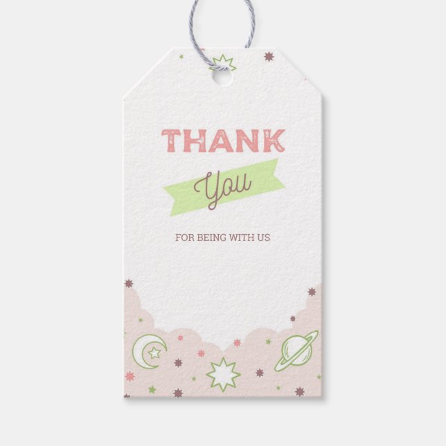 Cowgirl First Rodeo Birthday Thank You Favour Tag (Front)