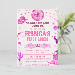 Cowgirl First Rodeo Party Invitation