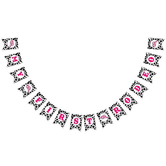 Cowgirl First Rodeo Pink Bunting (All)
