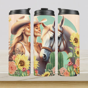 Cowgirl Floral Skinny Tumbler