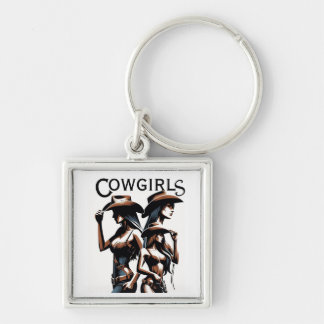 cowgirl friends key ring