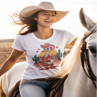 Cowgirl fuuny duck T-Shirt