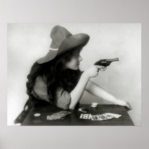 Cowgirl Gambler: 1912 Poster