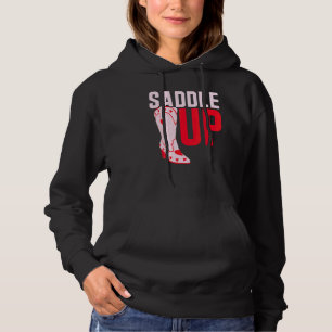 Cowgirl Graphic Women Girls Cowgirl Western Rodeo  Hoodie