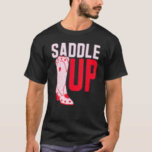 Cowgirl Graphic Women Girls Cowgirl Western Rodeo  T-Shirt