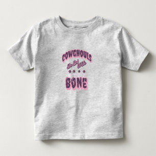 Cowgirl Halloween COWGHOULS Are Bad To The Bone Toddler T-Shirt