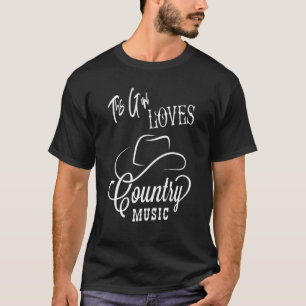 Cowgirl Hat Music This Girl Loves Country Music T-Shirt