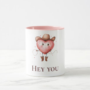 Cowgirl Heart Hey You Quote Mug
