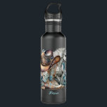 Cowgirl horse cowboy boots hat floral western  710 ml water bottle<br><div class="desc">Cowgirl,  horse lover design with cowboy boots,  cowboy hat,  a beautiful horse,  turquoise flowers and personalised name or any text. Western,  country design.</div>